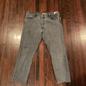 Washed black Levi’s Wedgie Straight Jeans